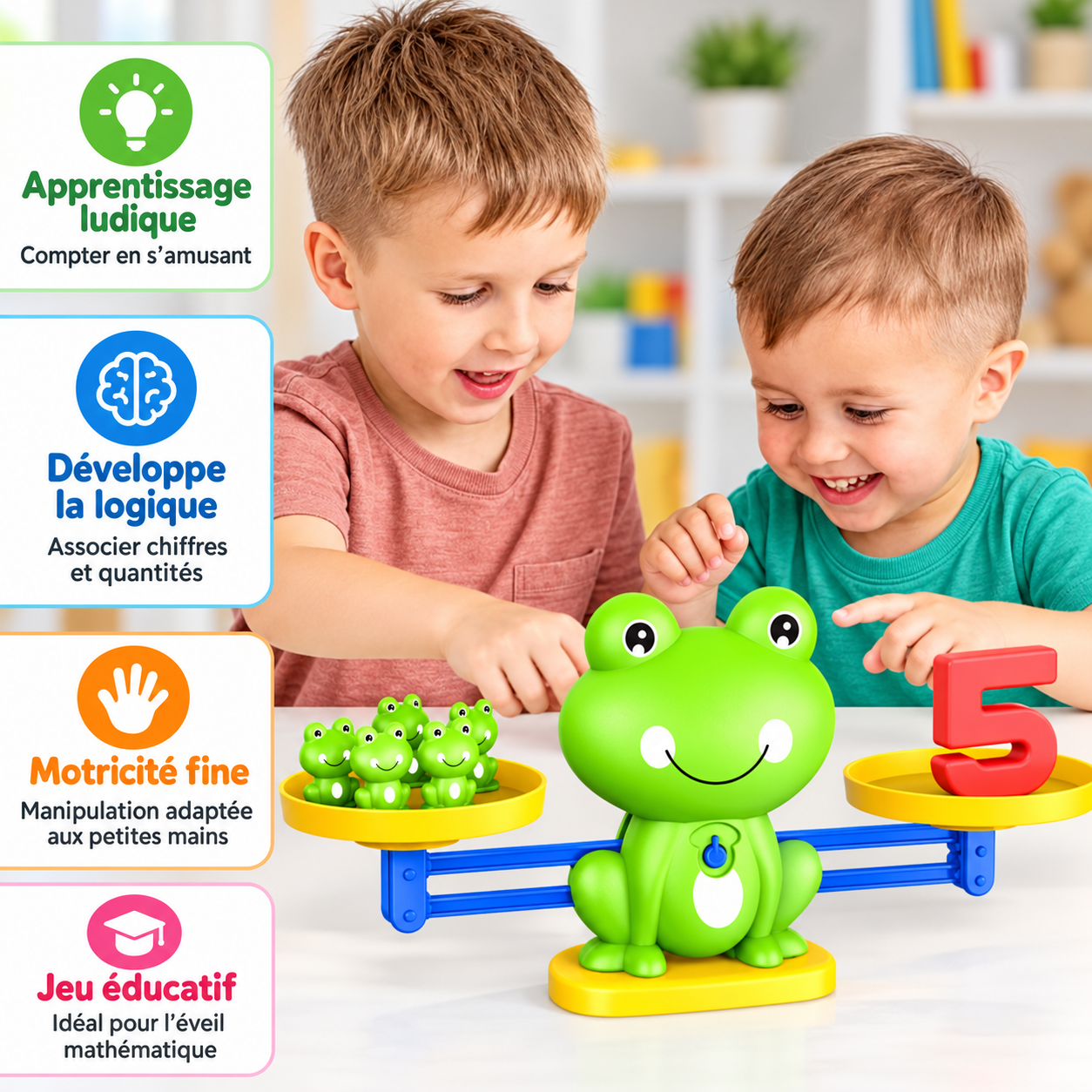 FROGMATH™ – Jeu d’Éveil aux Mathématiques & Balance Grenouille