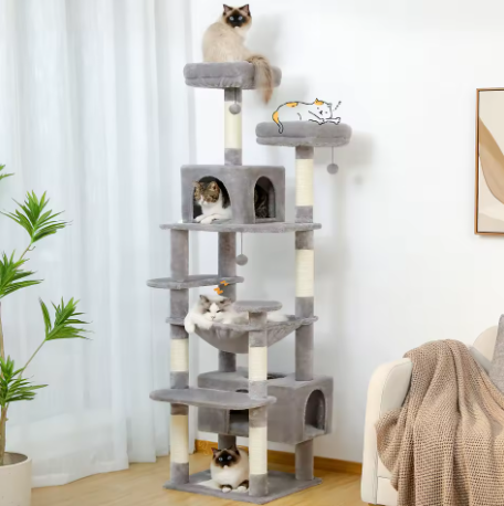 FELINORA™ – Grand Arbre à Chats Multi-Niveaux