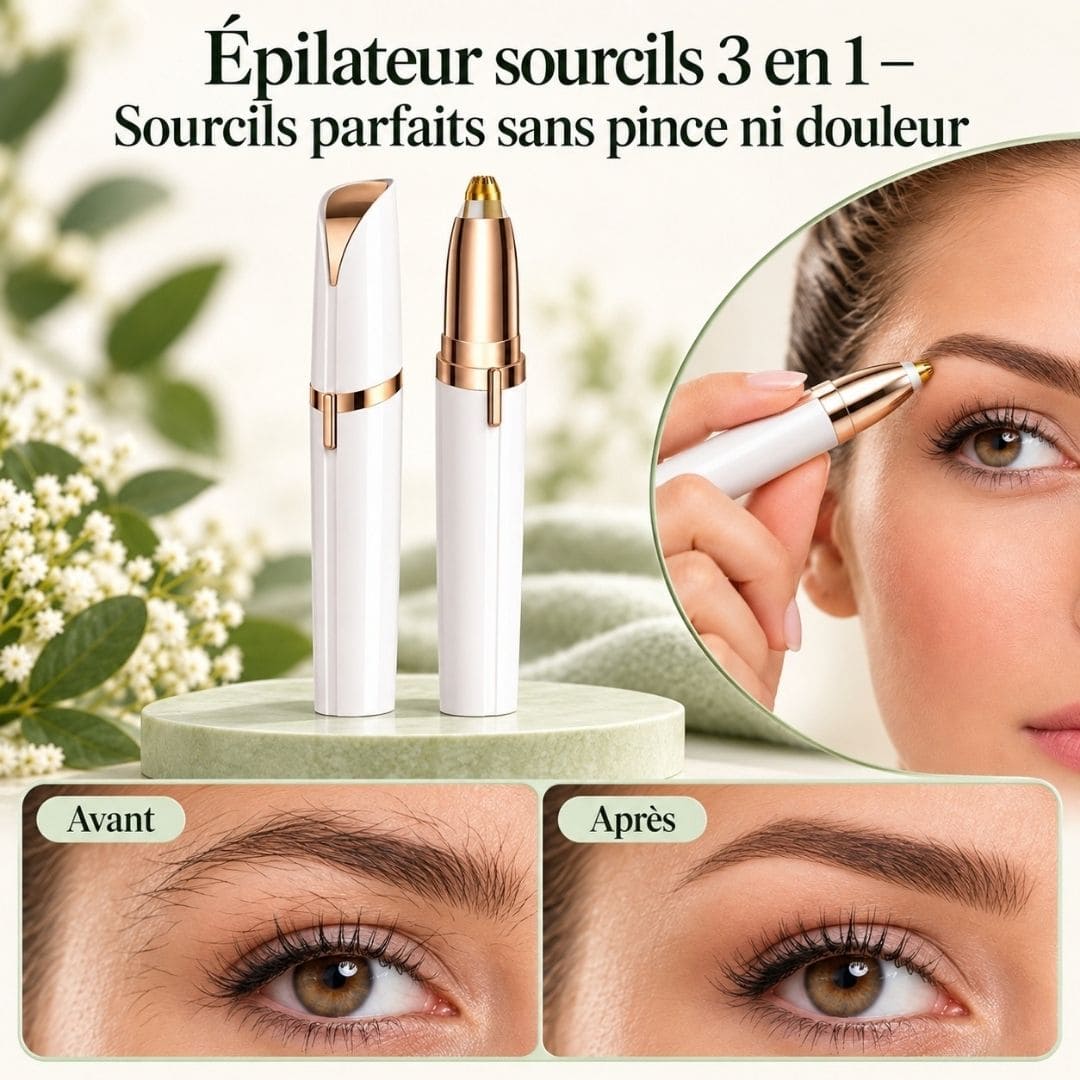 Épilateur sourcils 3 en 1 – Sourcils parfaits sans pince ni douleur