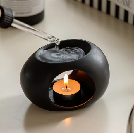 AROMORA™ – Bougeoir Chauffant en Céramique pour Huiles Essentielles