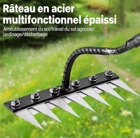 TerraClaw™ – Râteau Agricole Renforcé en Acier Épais