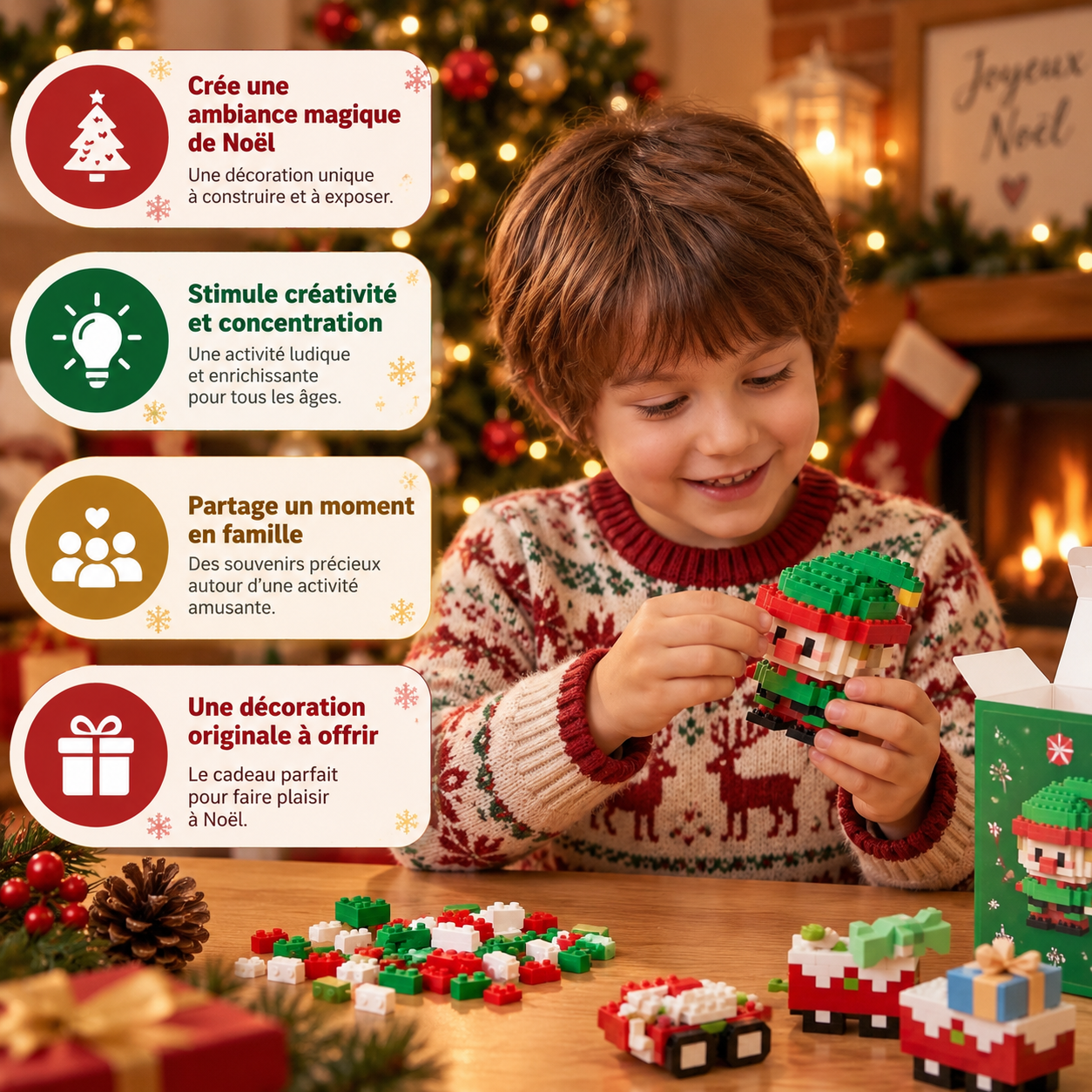 Festiva – Figurines de Noël créatives en briques – amusement pour toute la famille