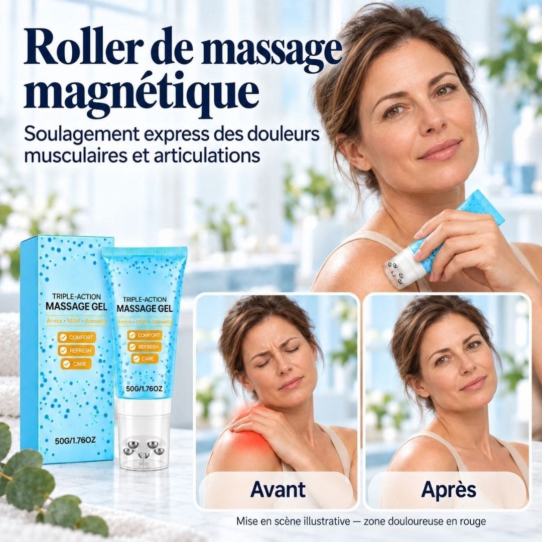 Roller de massage effet froid – Douleurs articulaires soulagées instantanément