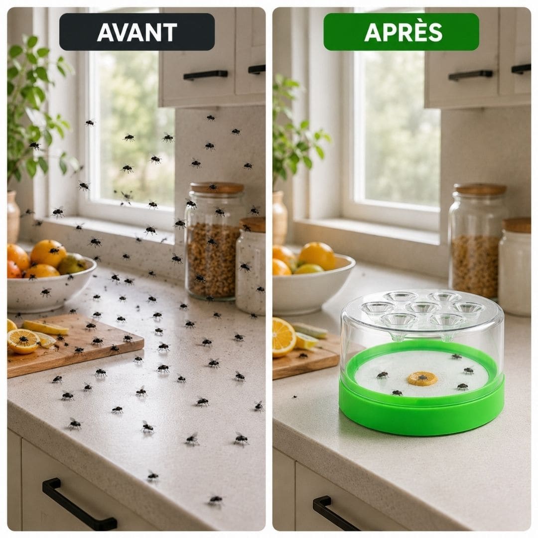Piège à mouches naturel réutilisable – Fini les mouches dans votre assiette