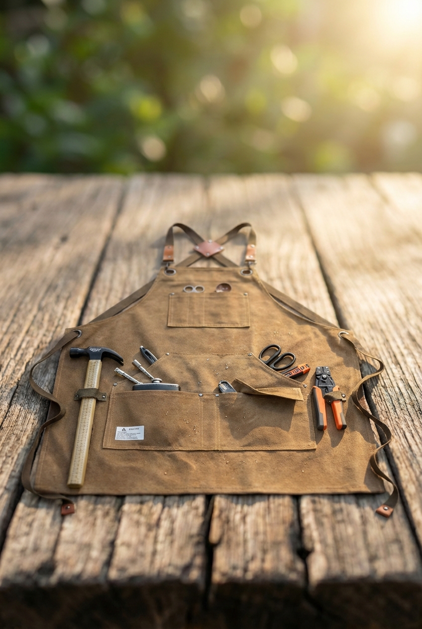 WorkShield™ – Tablier de Travail Multi-Poches en Toile Épaissie
