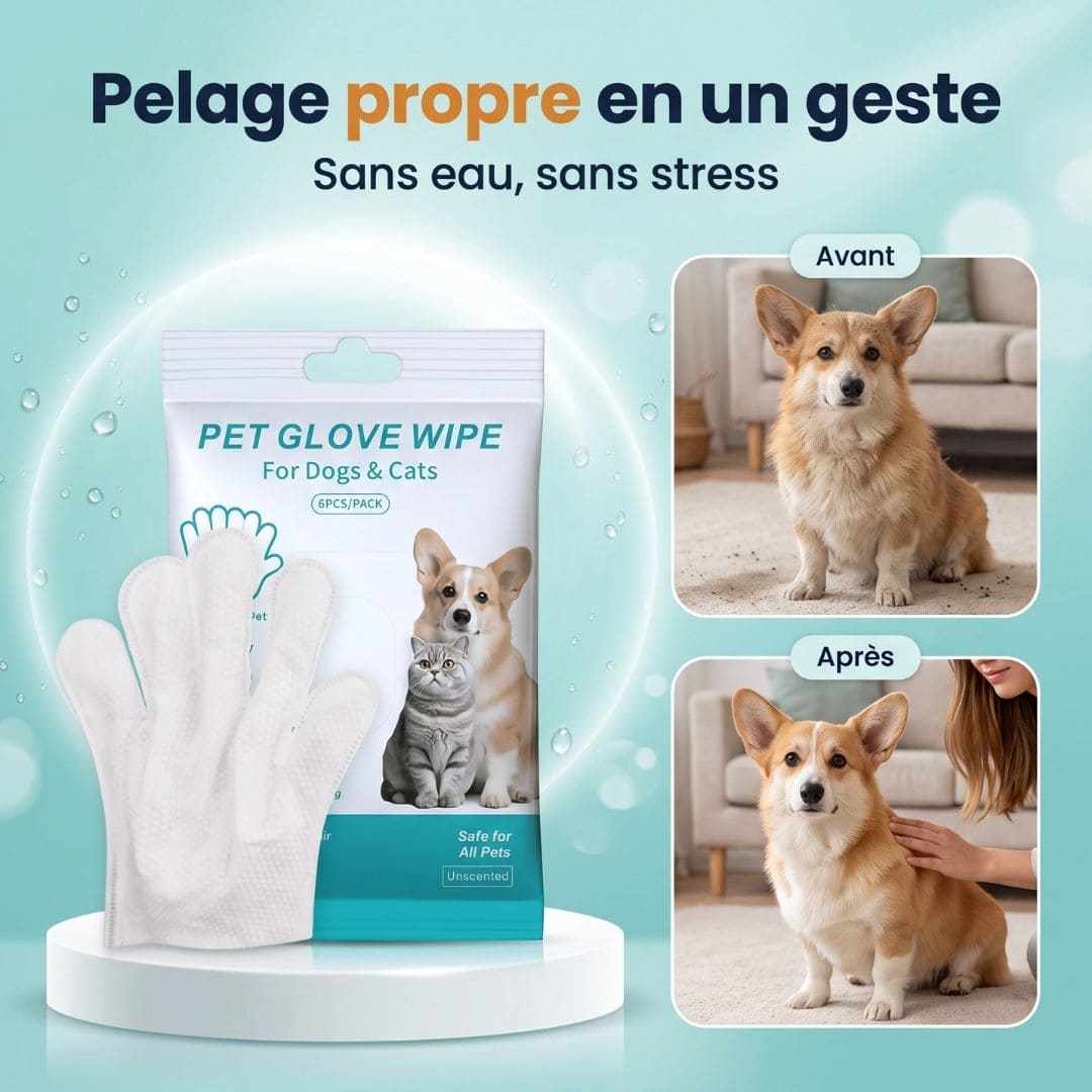 Gant de toilettage – Un pelage doux et brillant instantanément
