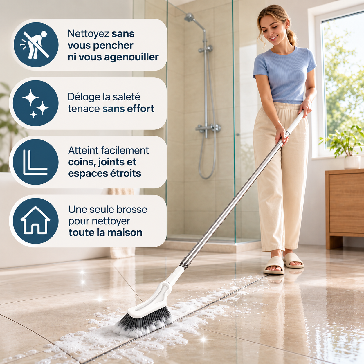 ELVARA™ - Brosse à Récurer Télescopique